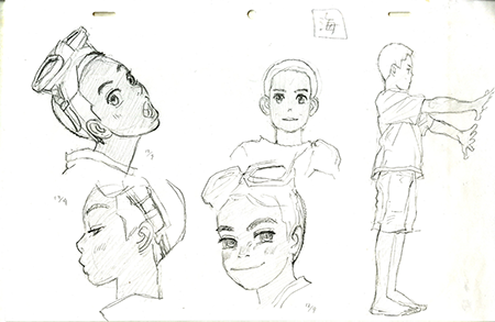 Early rough images for Children of the Sea